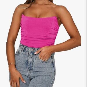 Tube top ruched side